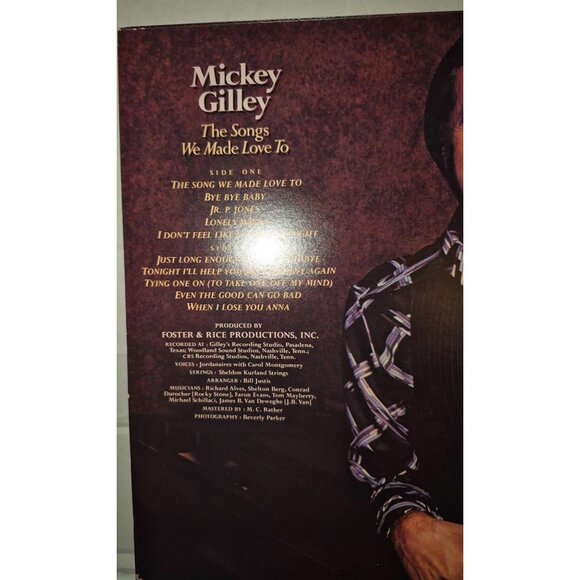 Mickey Gilley Vinyl Record - "The Songs We Made Love To" - Country Music Album - Picture 5 of 12